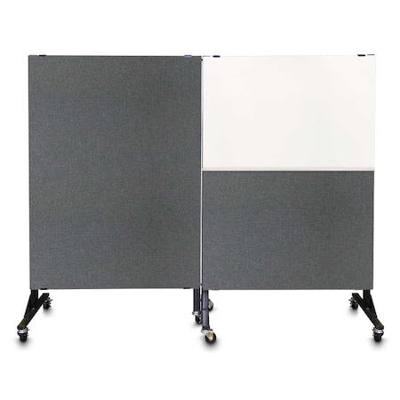 United Visual Products Enclosed Corkboard, 3 Door, 96"x48", 4" Fra, UV3427-SATIN-FORBO UV3427-SATIN-FORBO